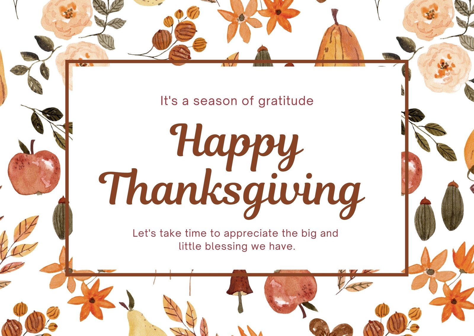 Free Printable Customizable Thanksgiving Card Templates Canva Free Printable Customizable Thanksgiving Card Templates Canva