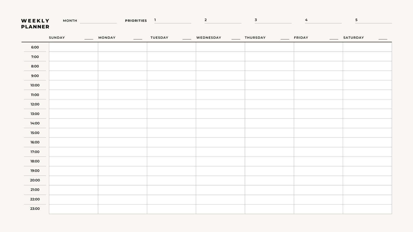 customizable weekly planner printable
