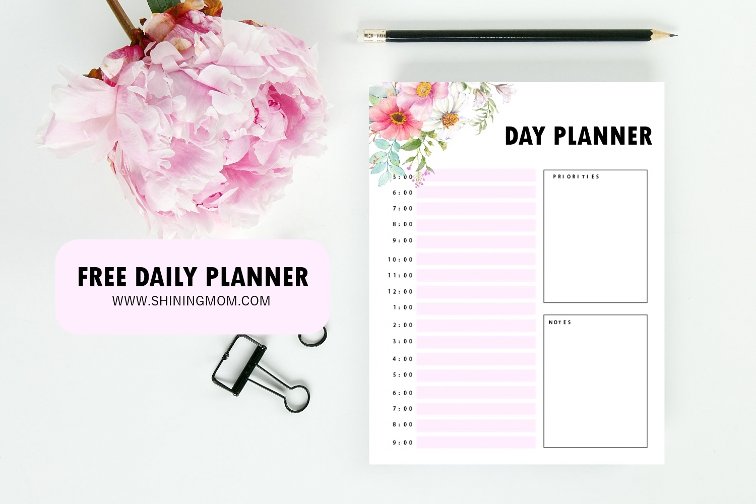 Free Printable Daily Planner Be More Intentional Each Day 