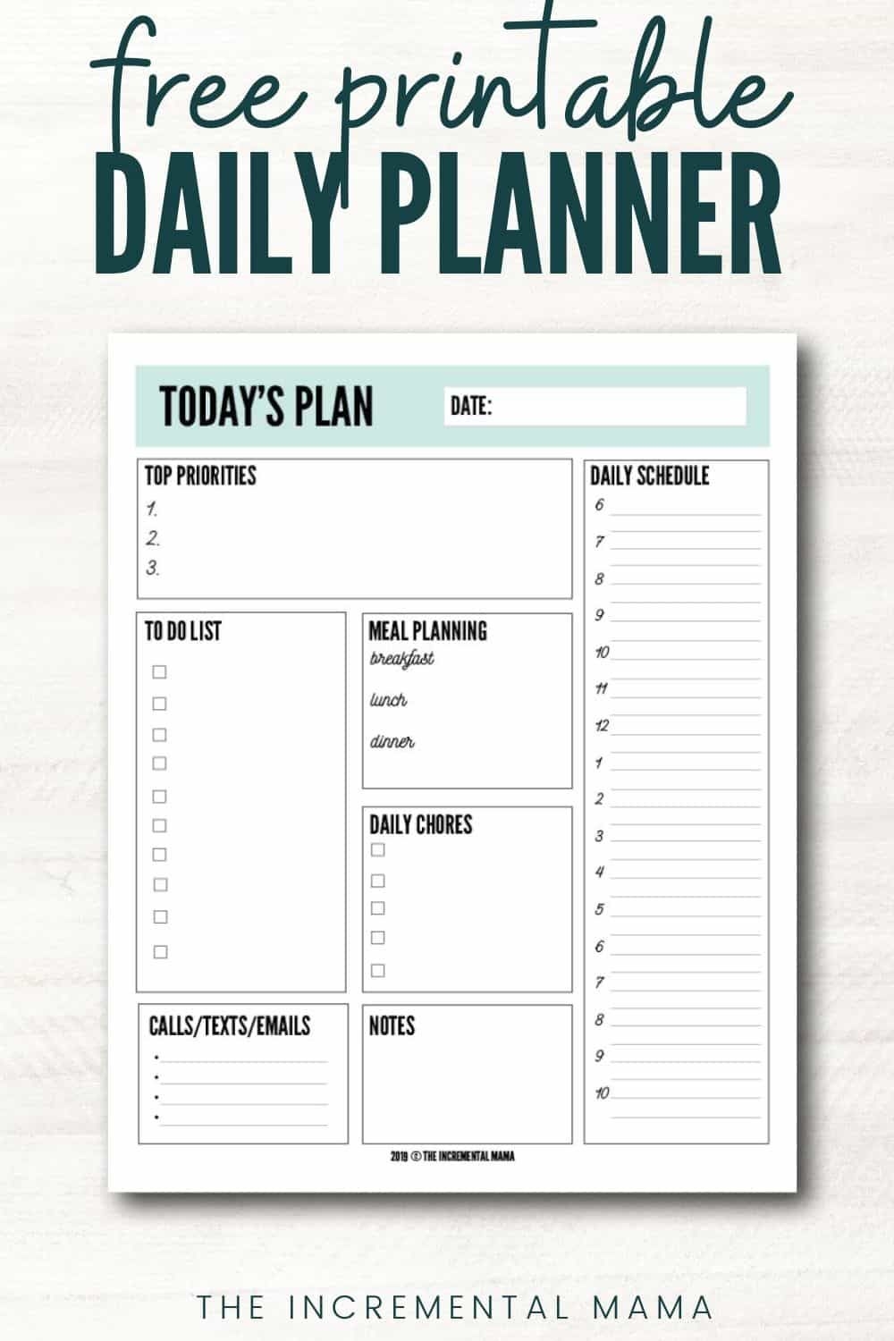 Free Printable Daily Planner Template To Get More Done Worksheets Library