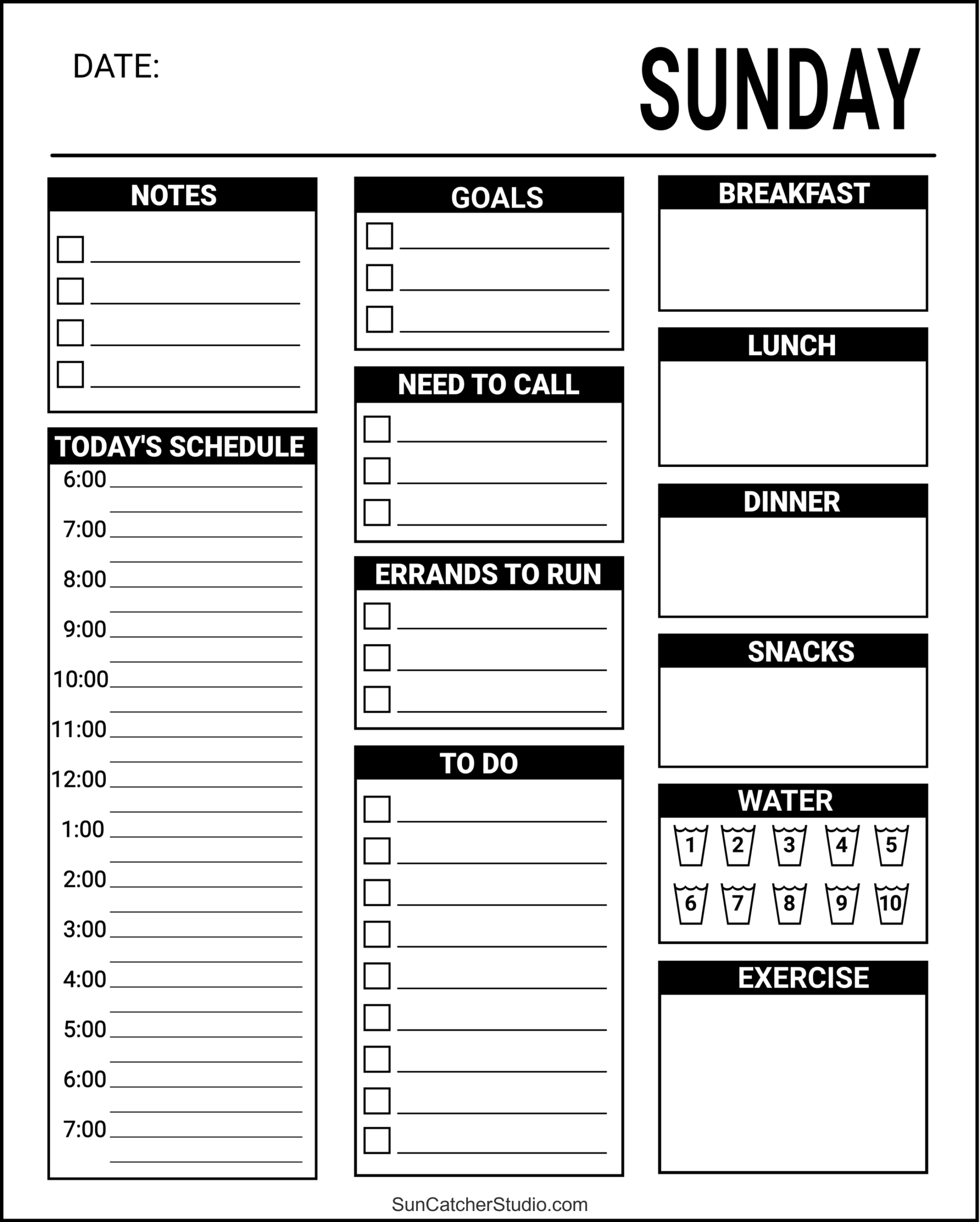 free printable daily planner 2019 pdf