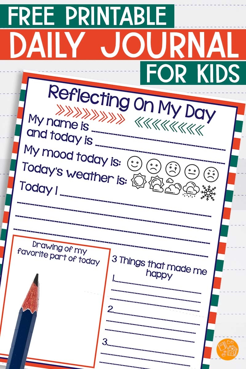 Free Printable Daily Writing Journal For Kids Sunny Day Family