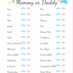 Free Printable Do The Parents Want The Baby To Look Like Mommy Or Daddy Game