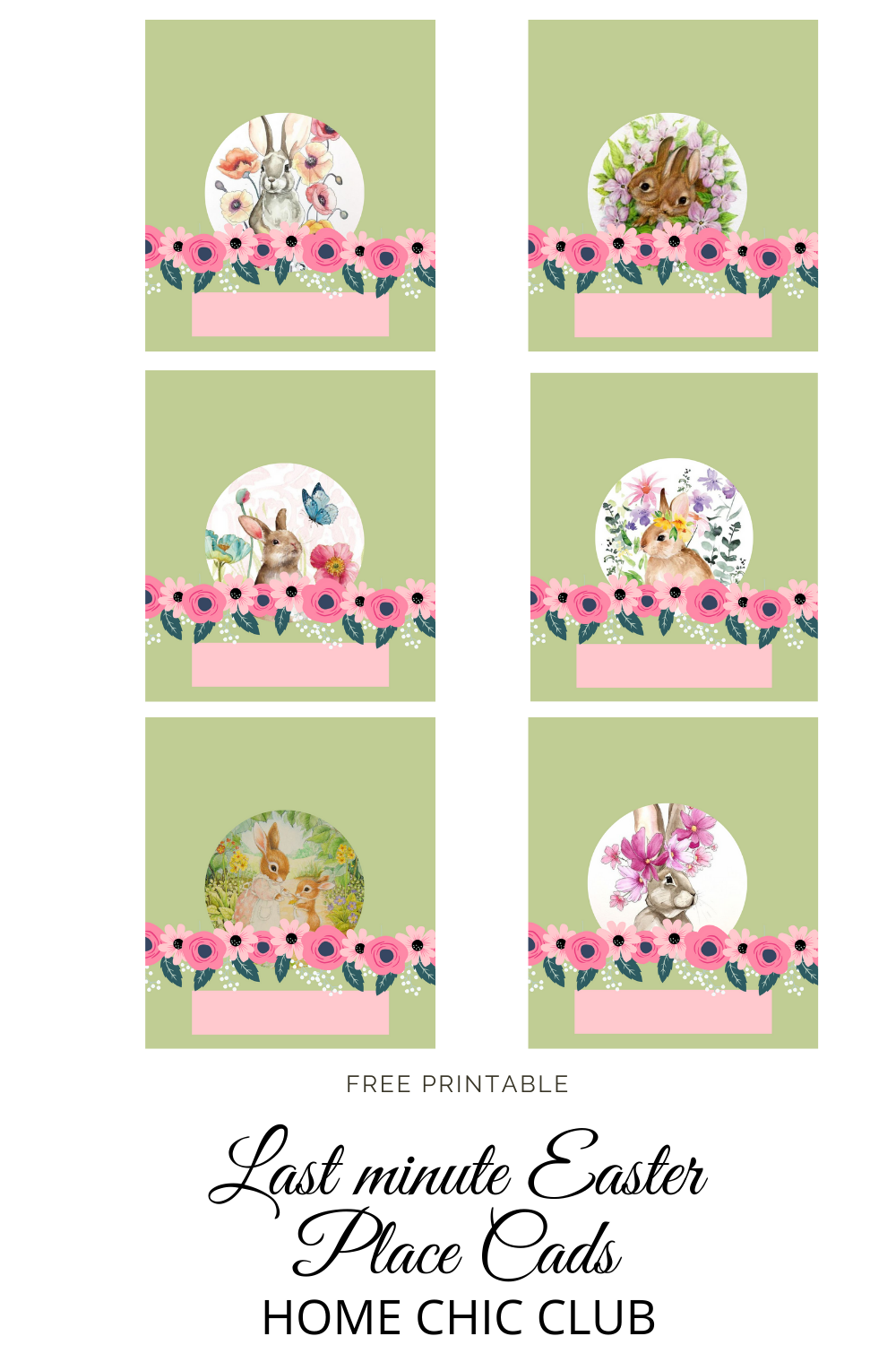 Free Printable Easter Place Cards Printable Party Favors