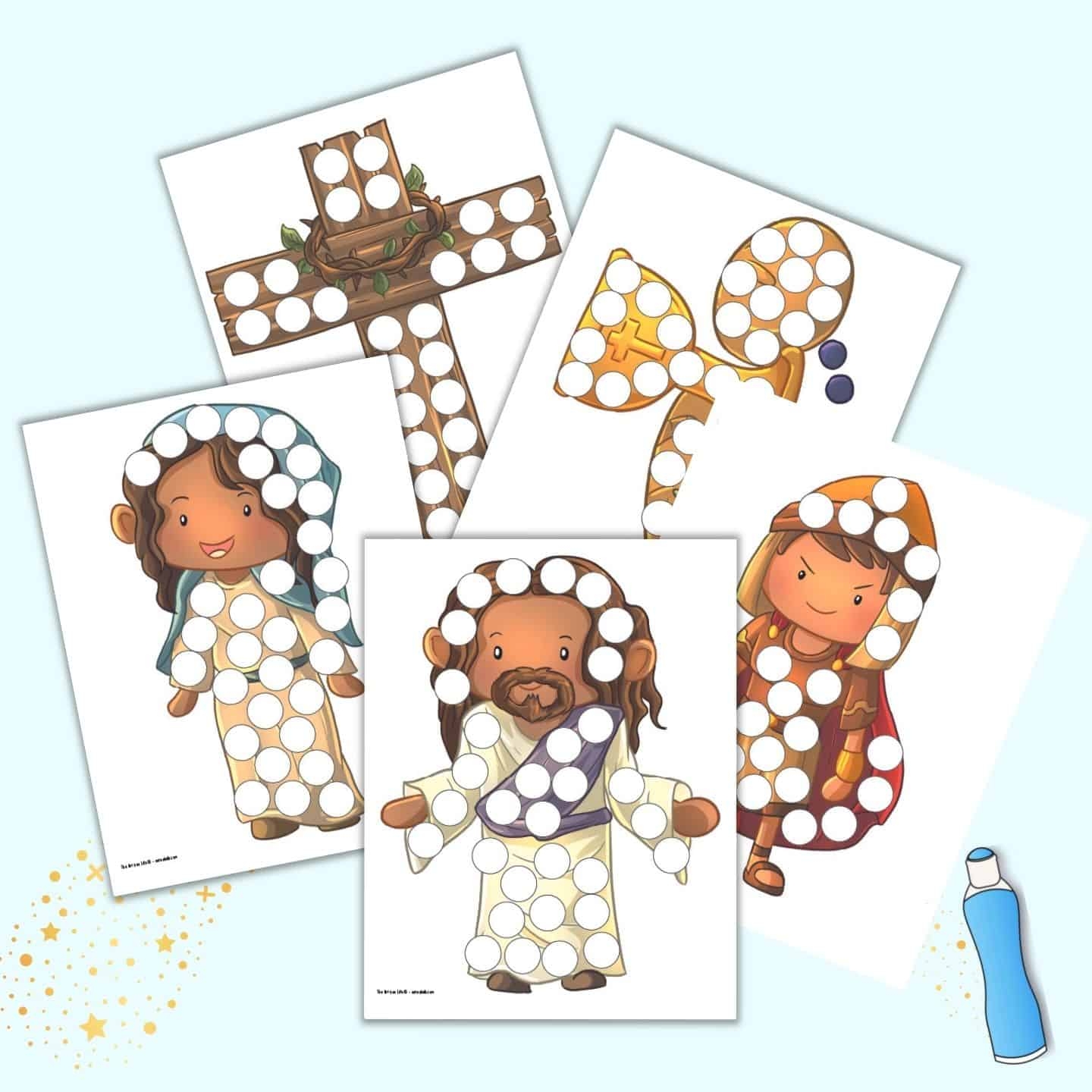 Free Printable Easter Story Dot Marker Coloring Pages The 