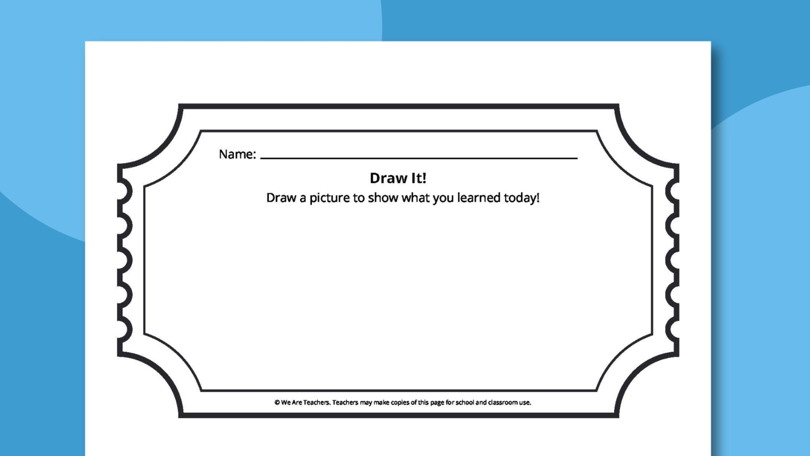 free printable exit tickets