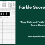 Free Printable Farkle Score Sheet Excel PDF U0026 Rules Gameplay U0026 Scoring