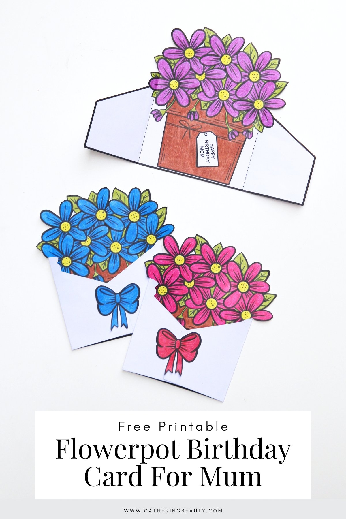 foldable happy birthday card printable