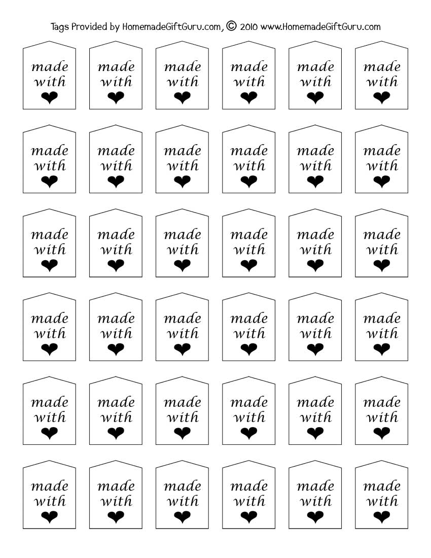 Free Printable Gift Tags For Your Handmade Gifts Petals To Picots Worksheets Library