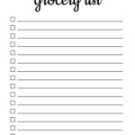 Free Printable Grocery List Templates PDF Shopping Lists Free 
