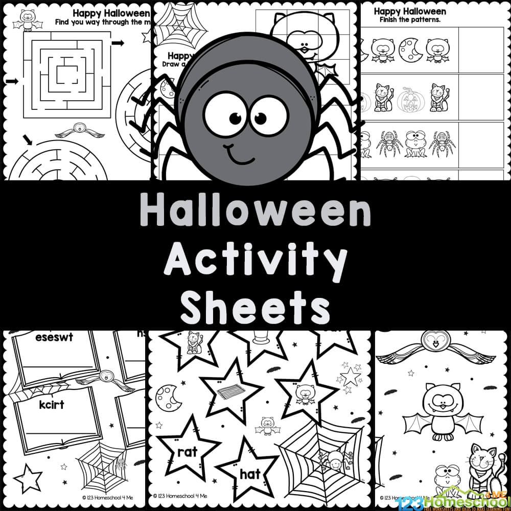 free printable halloween activity sheets