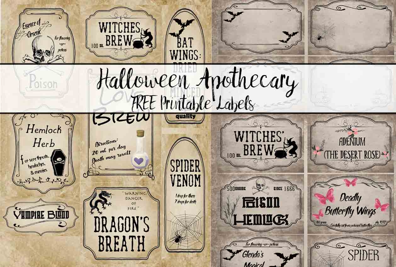 free printable halloween potion bottle labels