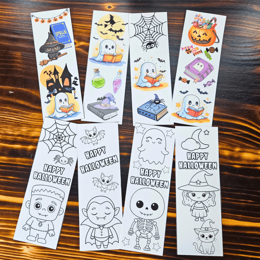 free printable halloween bookmarks