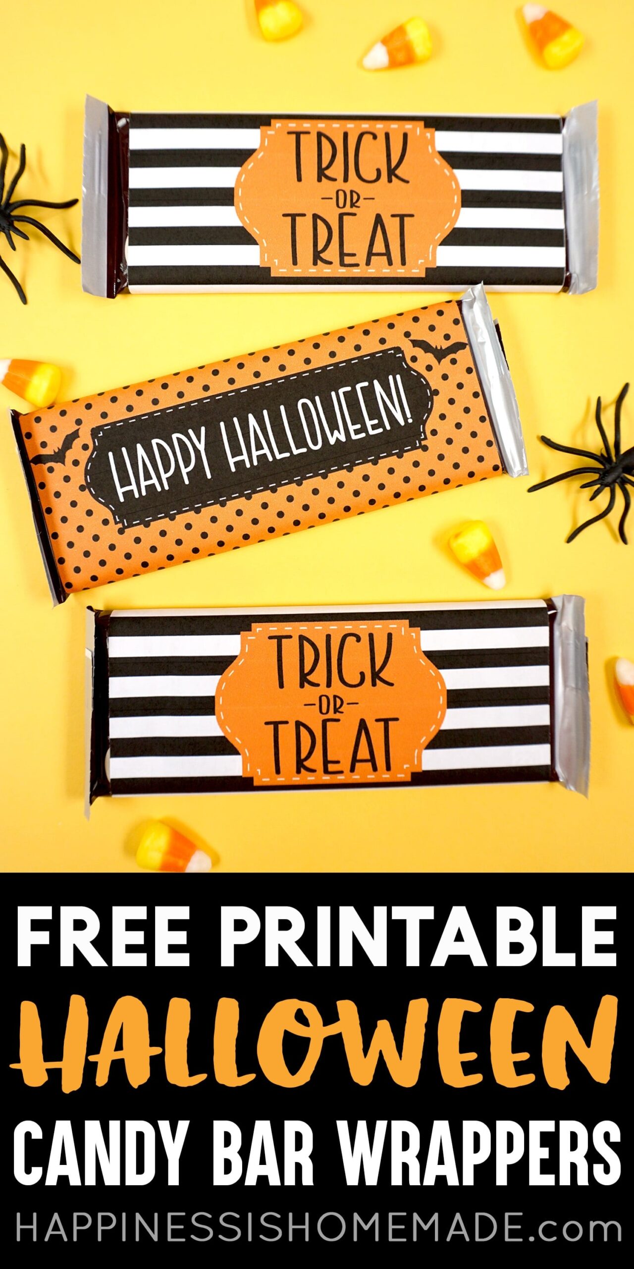 Free Printable Halloween Candy Bar Wrappers Happiness Is Homemade