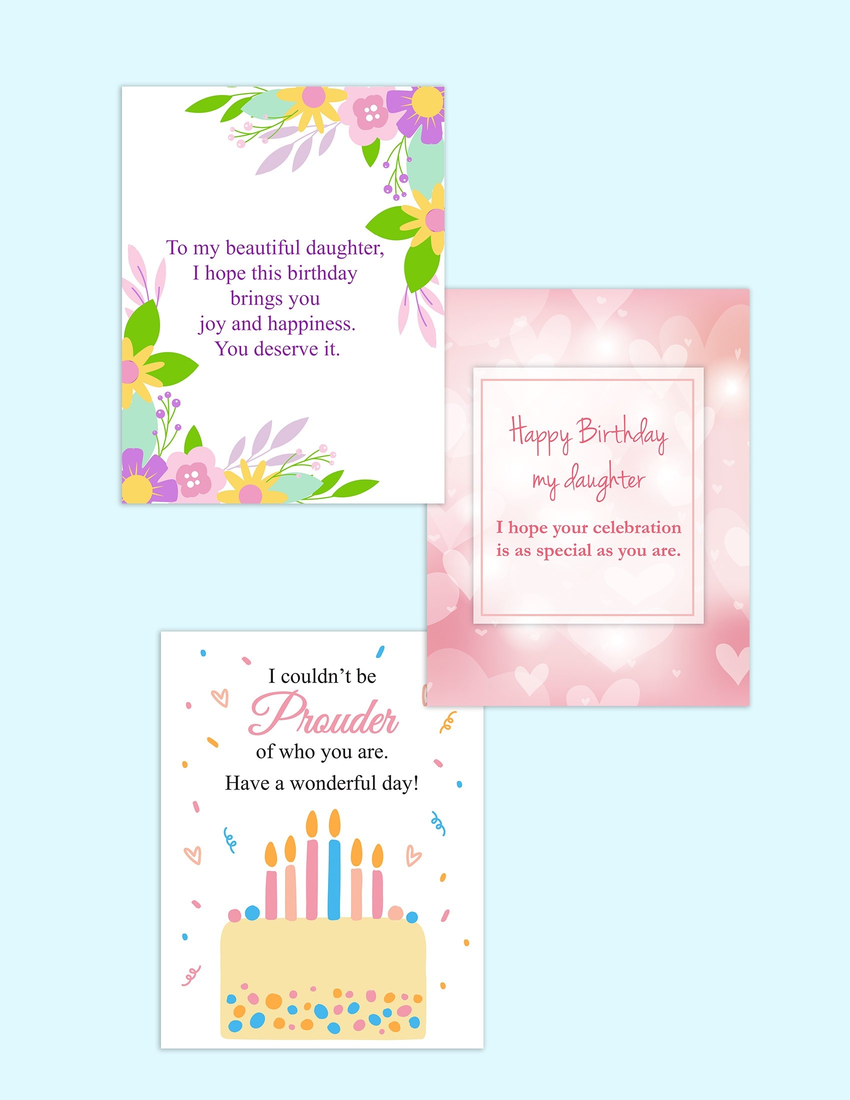 Free Printable Happy Birthday To My Daughter Quotes