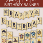 Free Printable Harry Potter Birthday Banner Krafty Planner