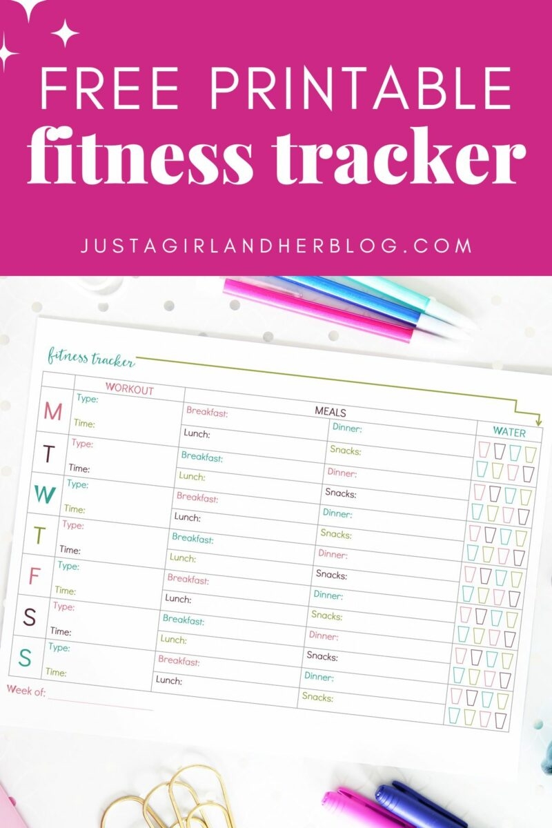 2021 workout tracker printable
