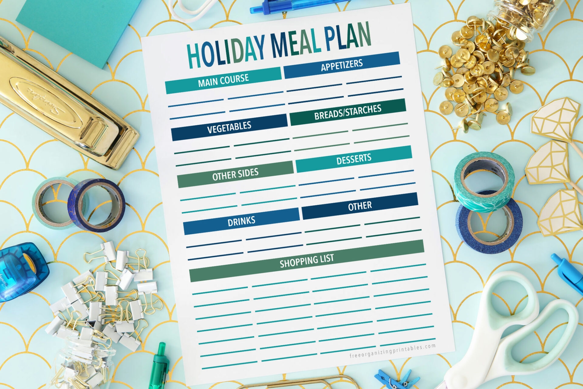 Free Printable Holiday Menu Planner Free Organizing Printables