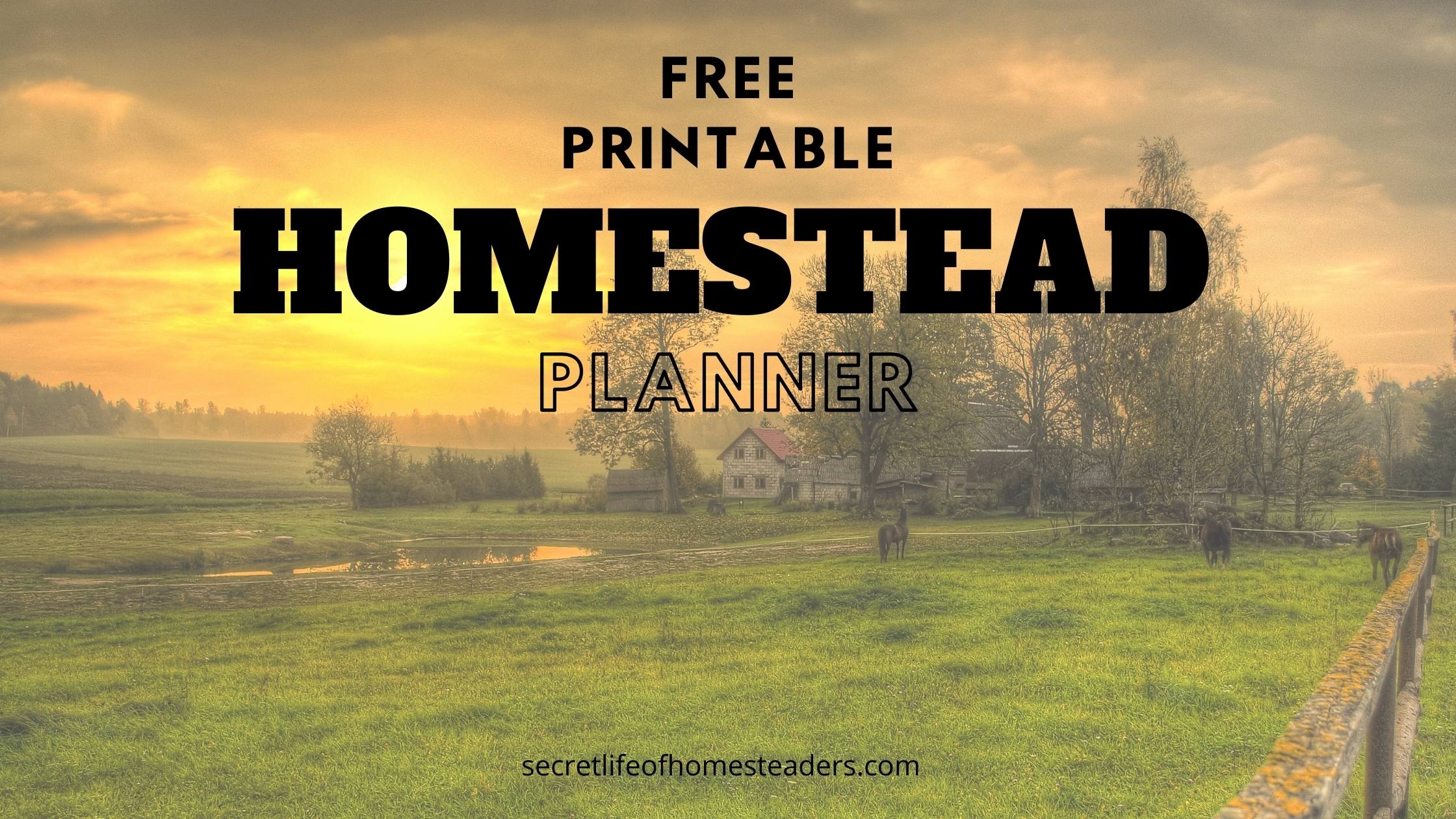 free homestead management printables