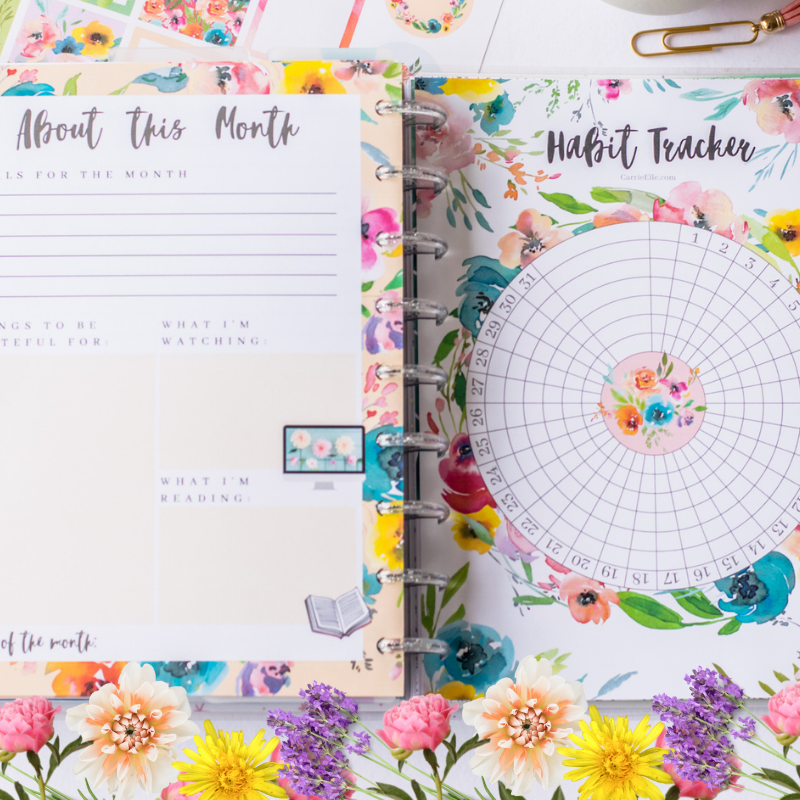 free happy planner monthly printables