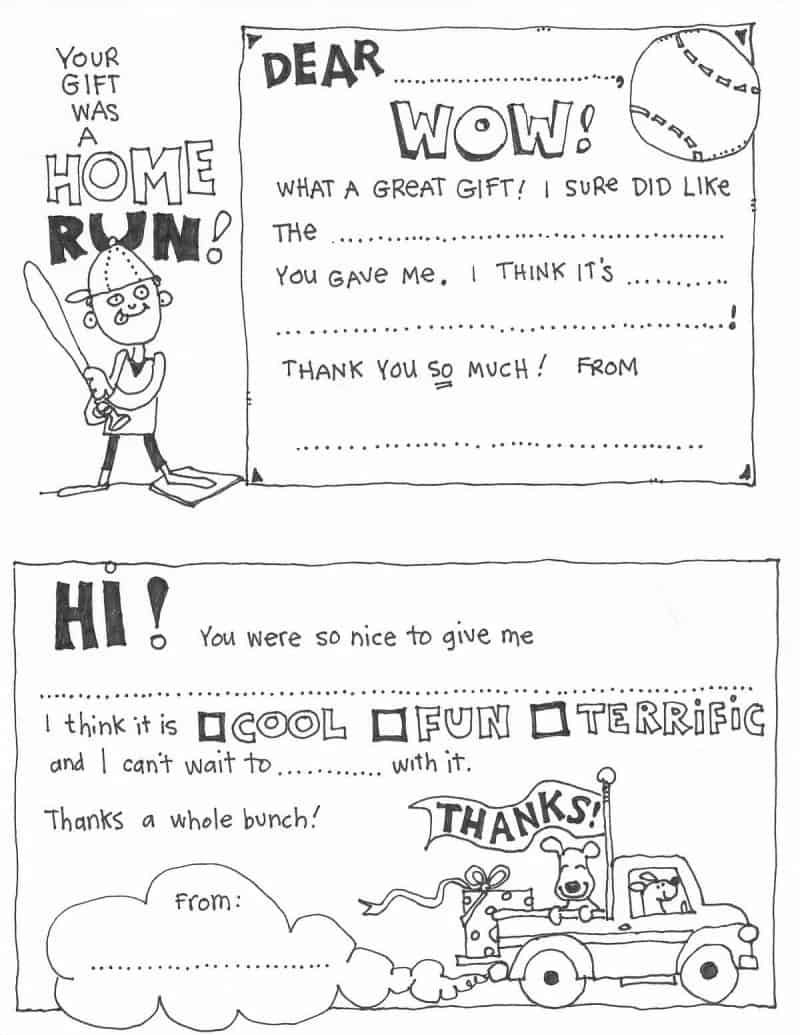 free printable thank you pages