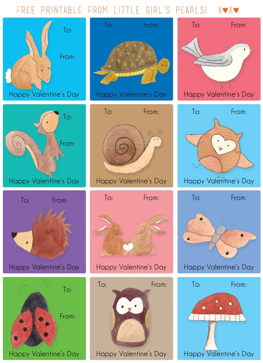Free Printable Kids Valentine Cards Little Girl s Pearls
