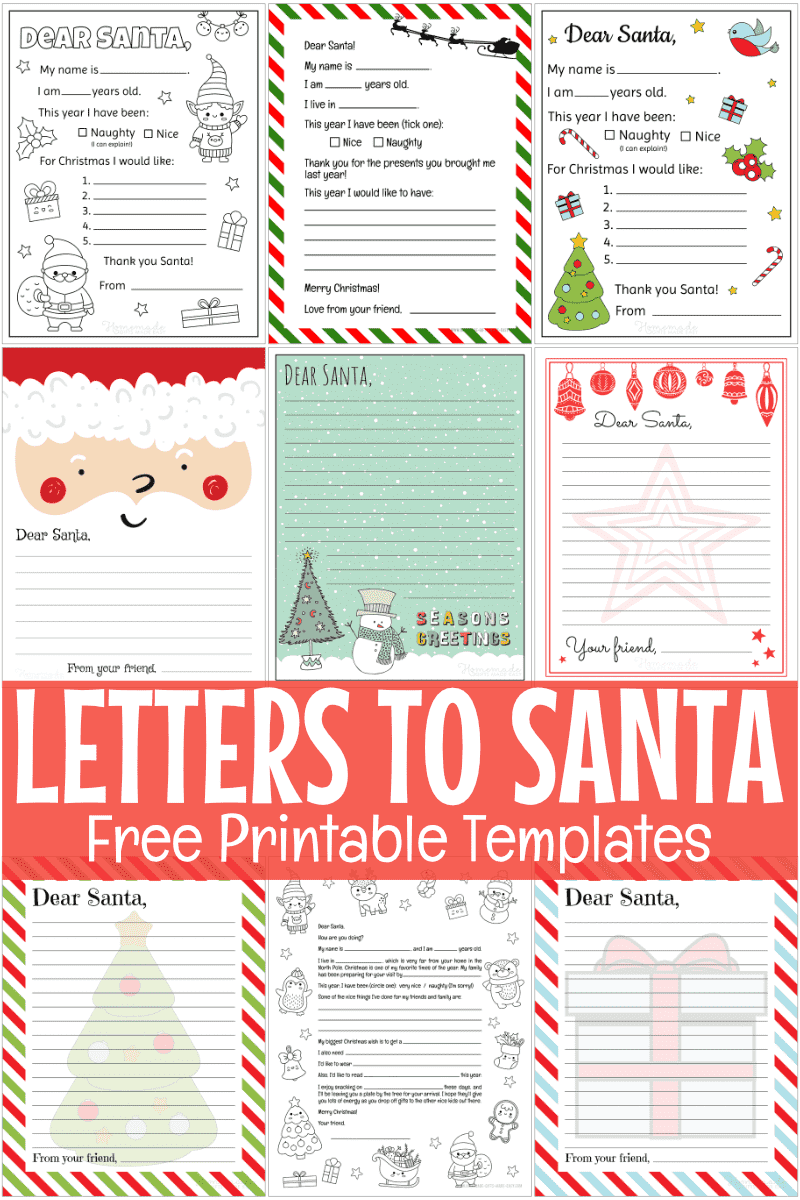 free printable santa stationary
