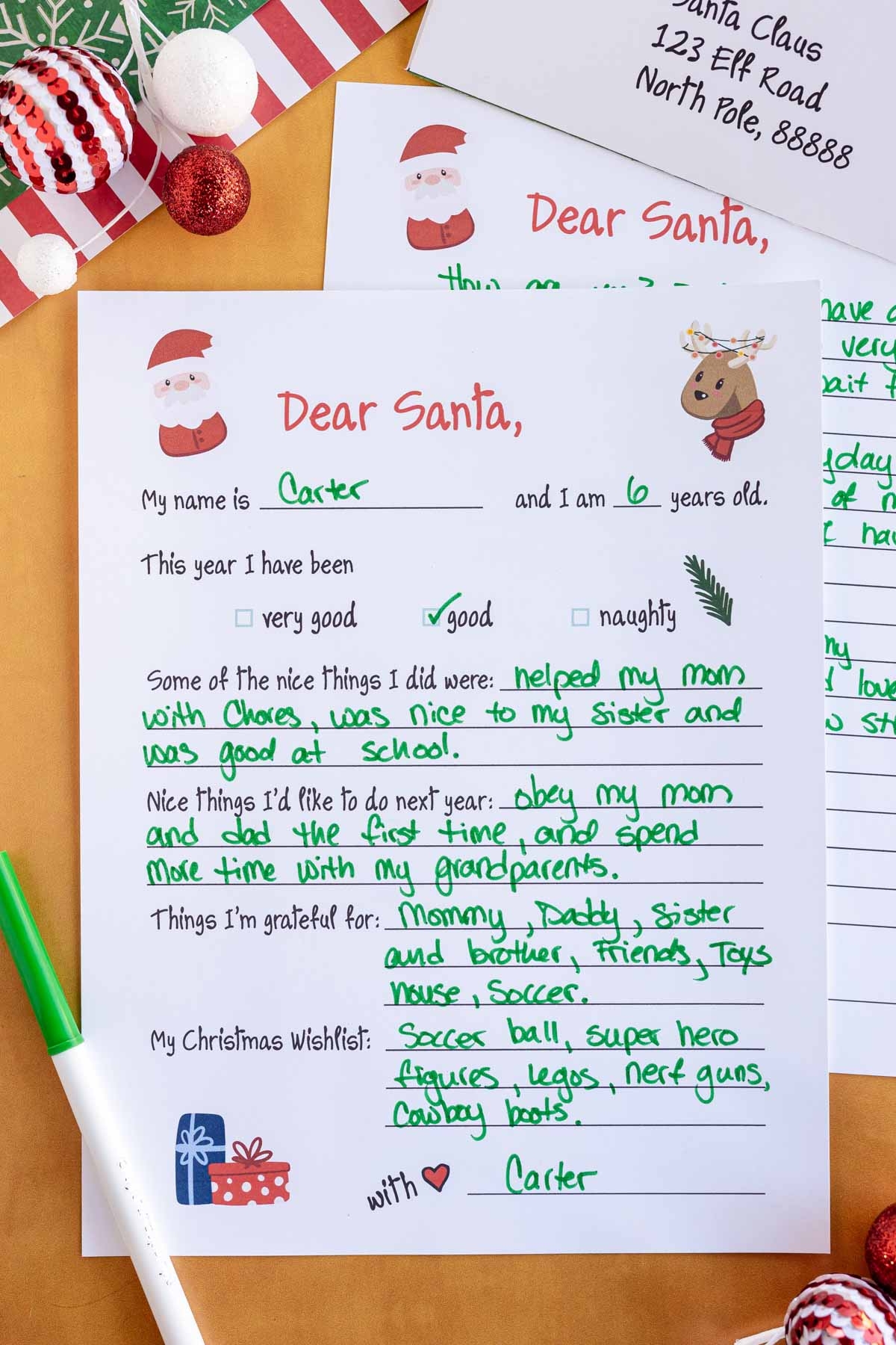 Free Printable Letter To Santa Templates For Kids Play Party Plan
