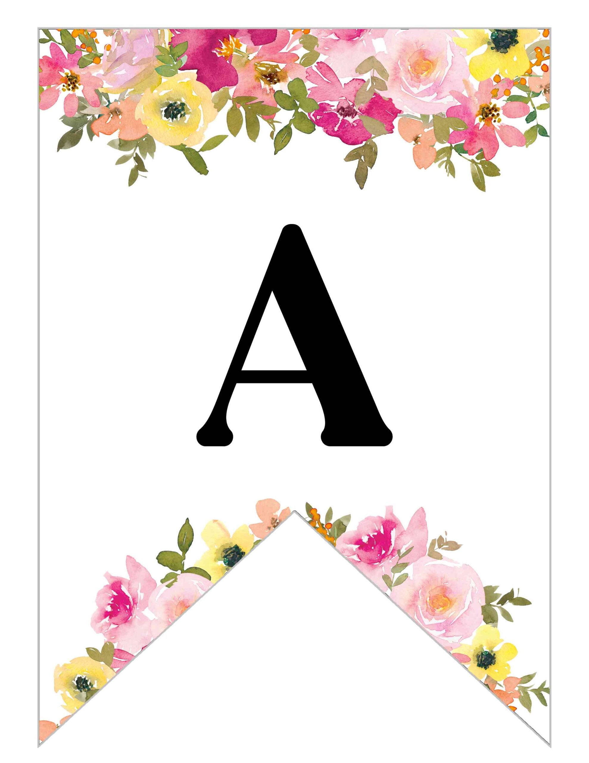 Free Printable Letters For Banners Entire Alphabet Printable Party Favors