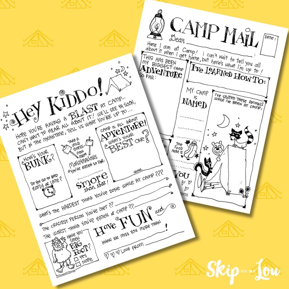 Free Printable Letters For Summer Camp Skip To My Lou