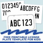 Free Printable License Plate Template For Kids And Next Comes L Hyperlexia Resources