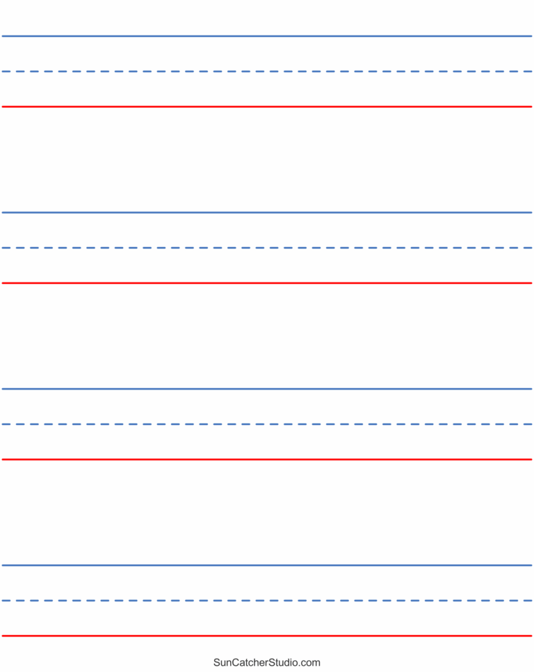 Free Printable Lined Paper Handwriting Notebook Templates 