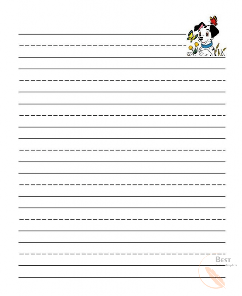 kindergarten lined paper printable