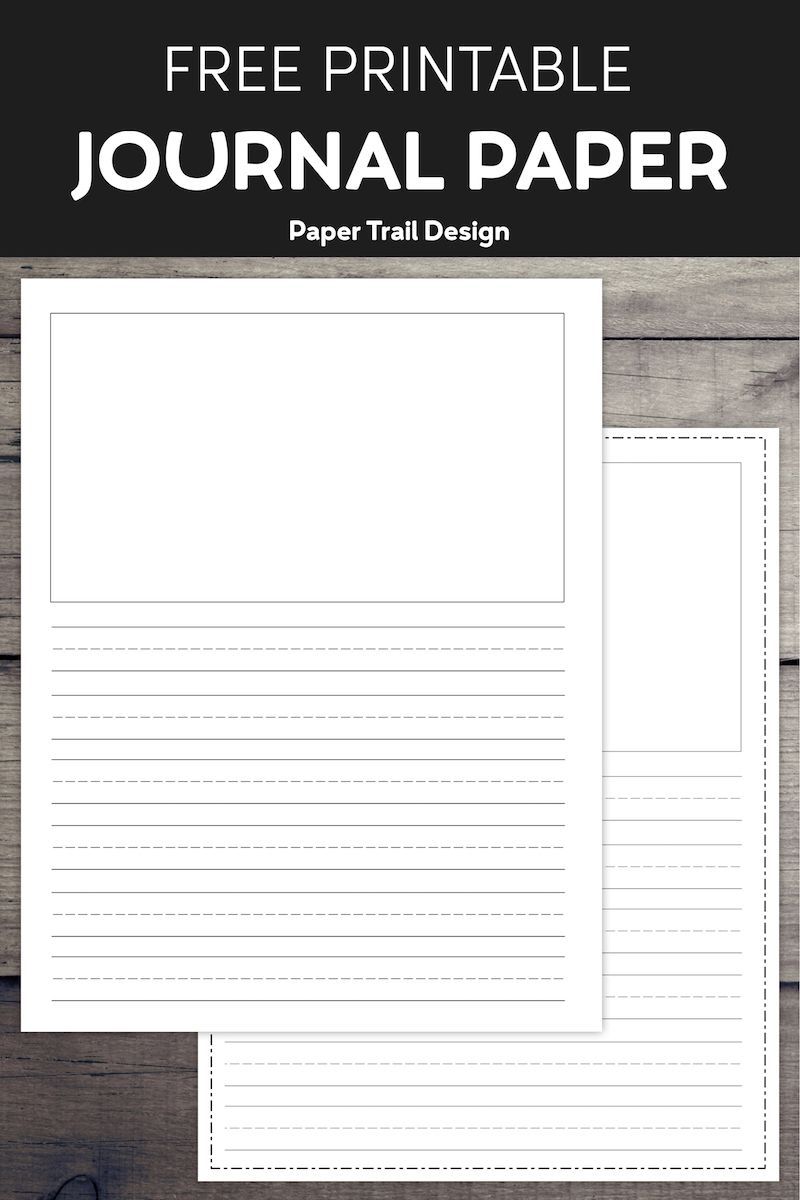 Free Printable Lined Writing Paper With Drawing Box Paper Trail Worksheets Library