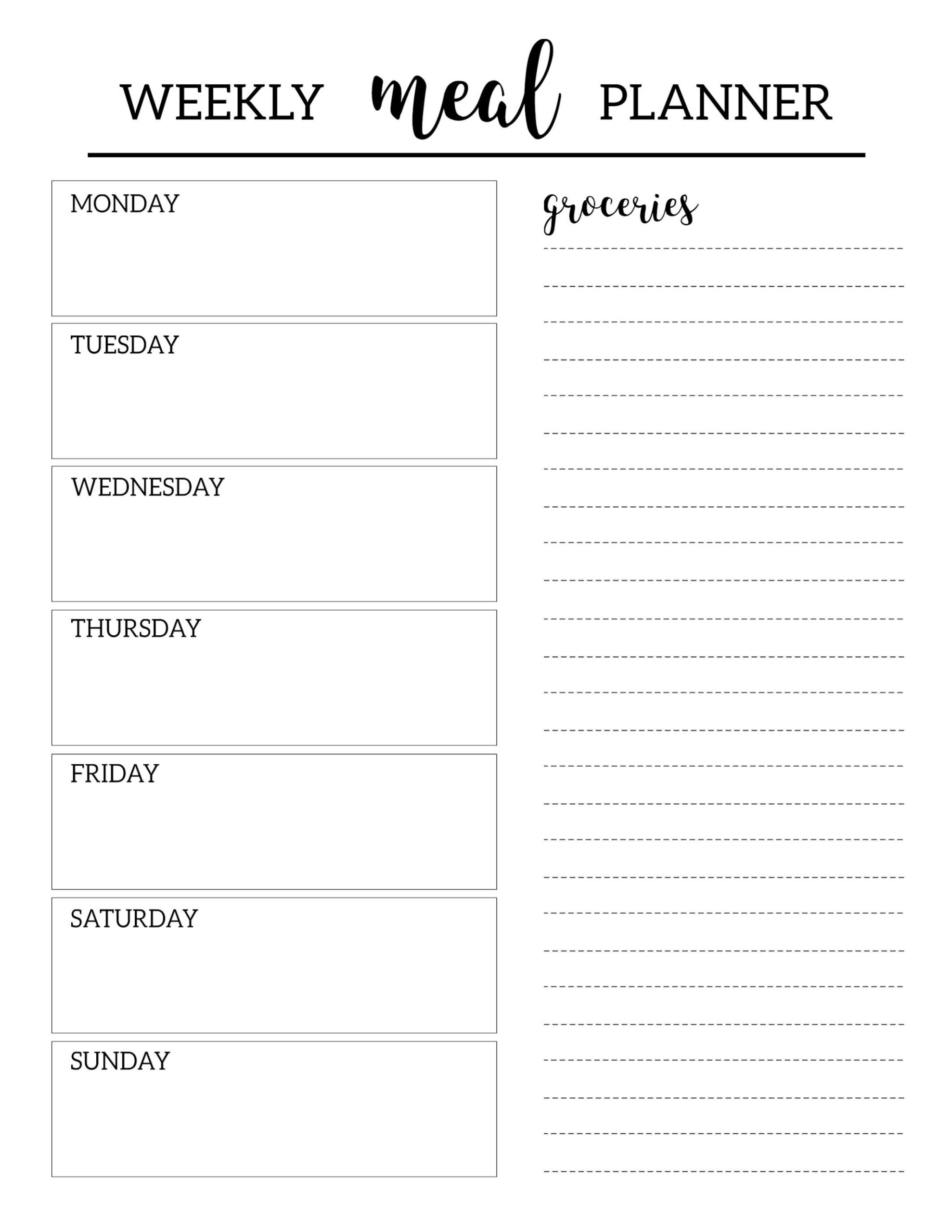 Free Printable Meal Planner Template Paper Trail Design Free Printable Meal Planner Template Paper Trail Design