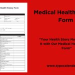 Free Printable Medical Health History Form Templates PDF Example