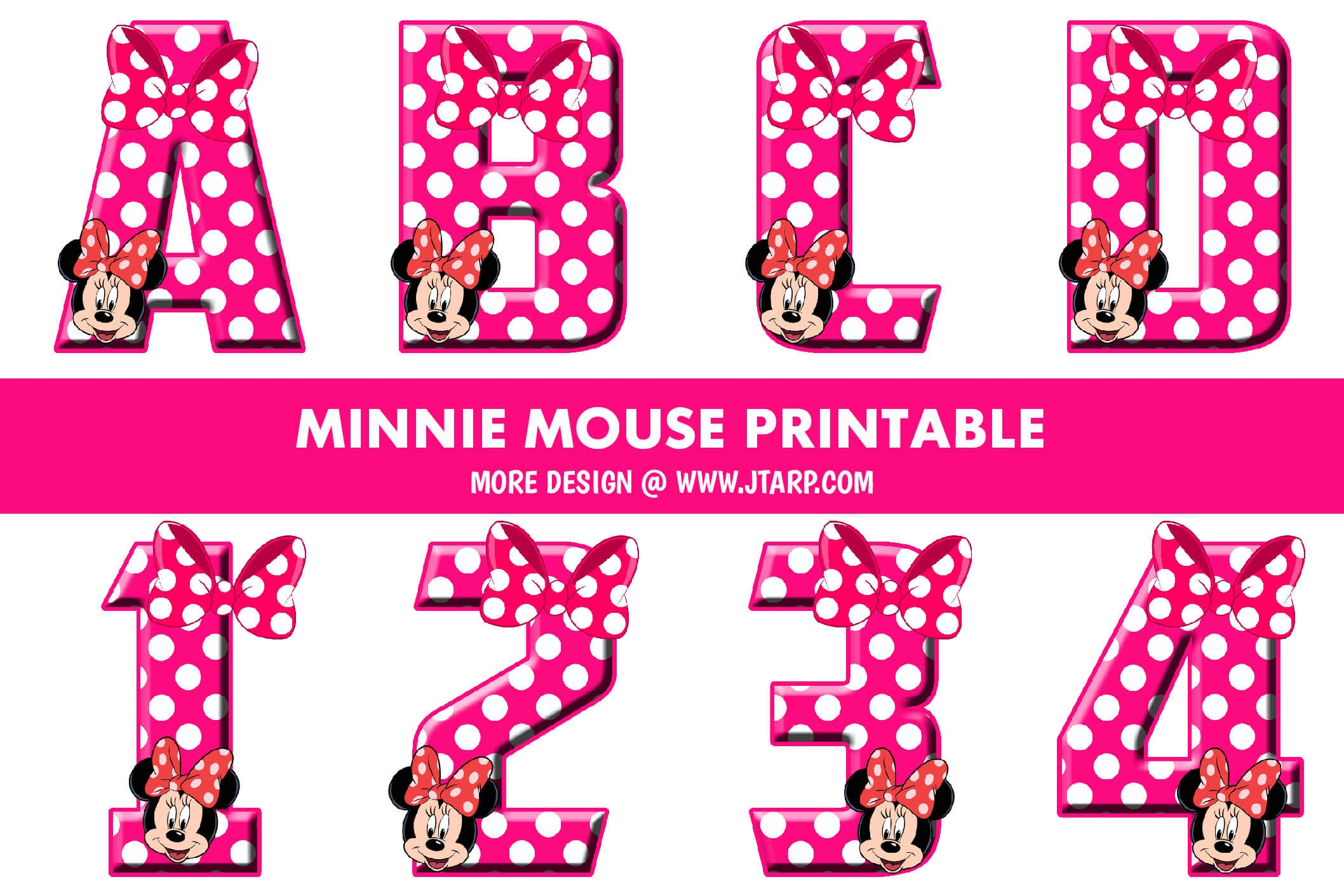 Free Printable Minnie Mouse Alphabet Letters Printable