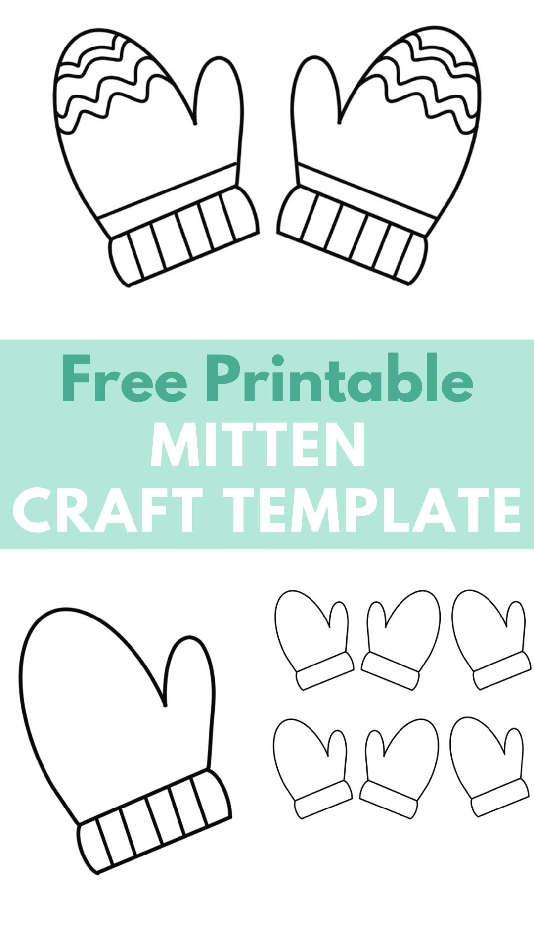 snow mittens printable pdf