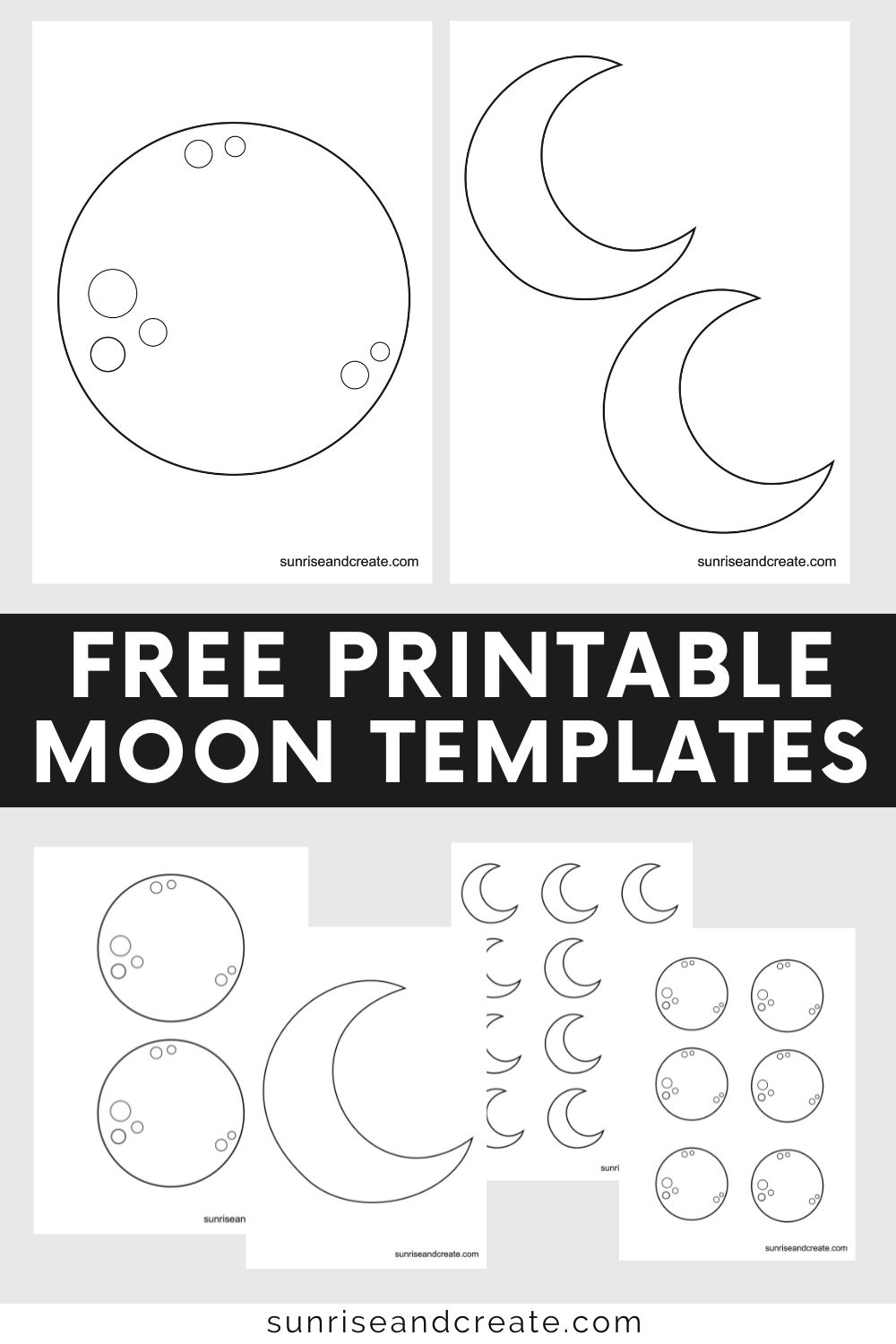 free printable moon template