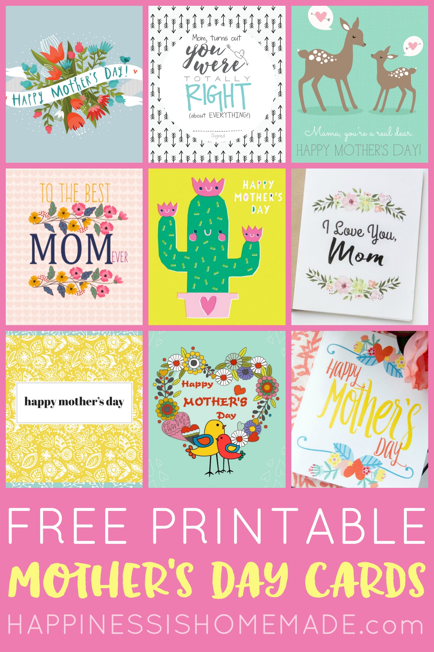 Free Printable Mother s Day Cards Happiness Is Homemade Free Printable Mother s Day Cards Happiness Is Homemade