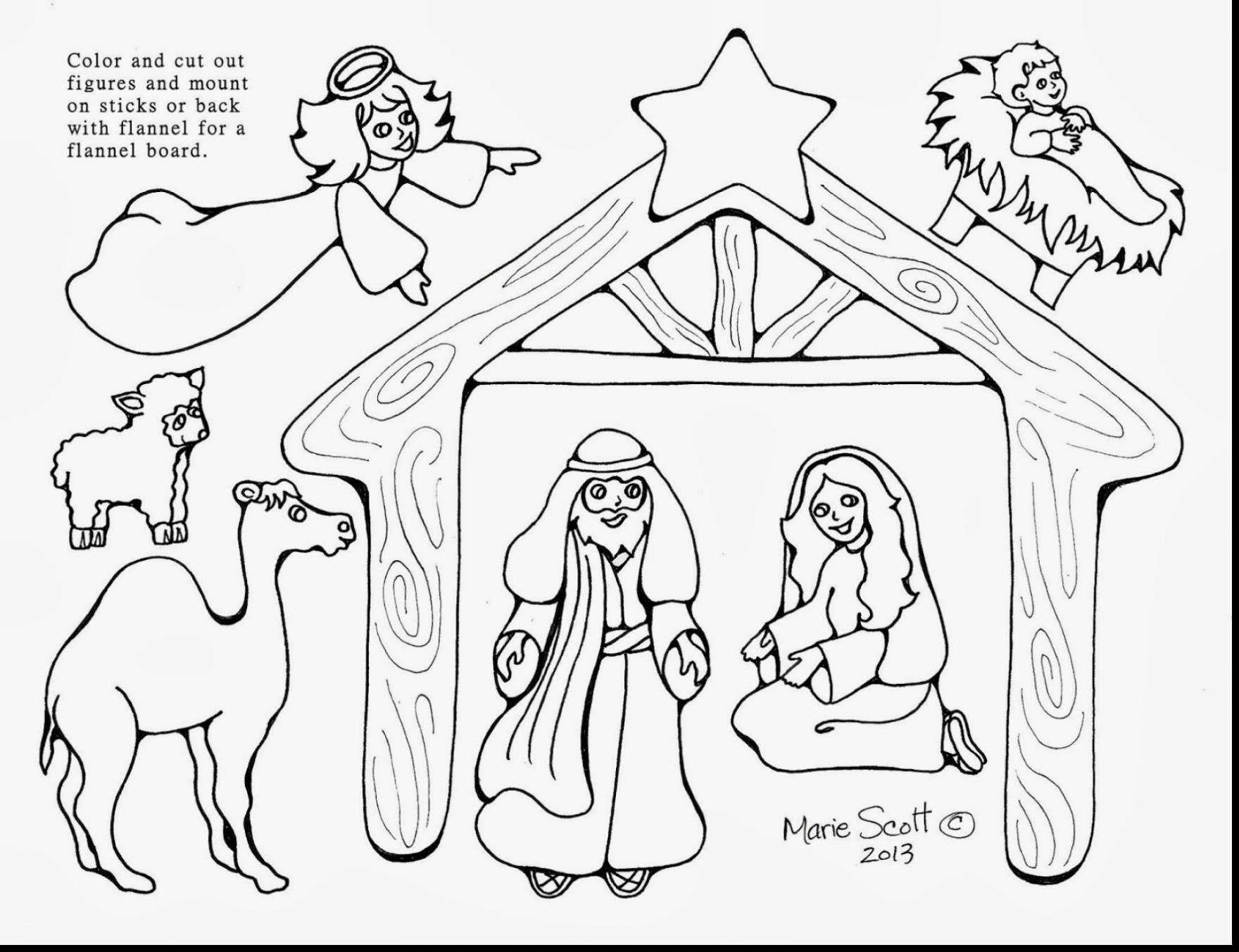 nativity scene cutouts printables