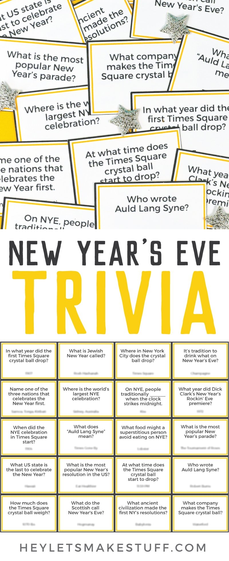 printable new years quiz