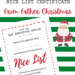 Free Printable Nice List Certificate Template HodgePodgeDays