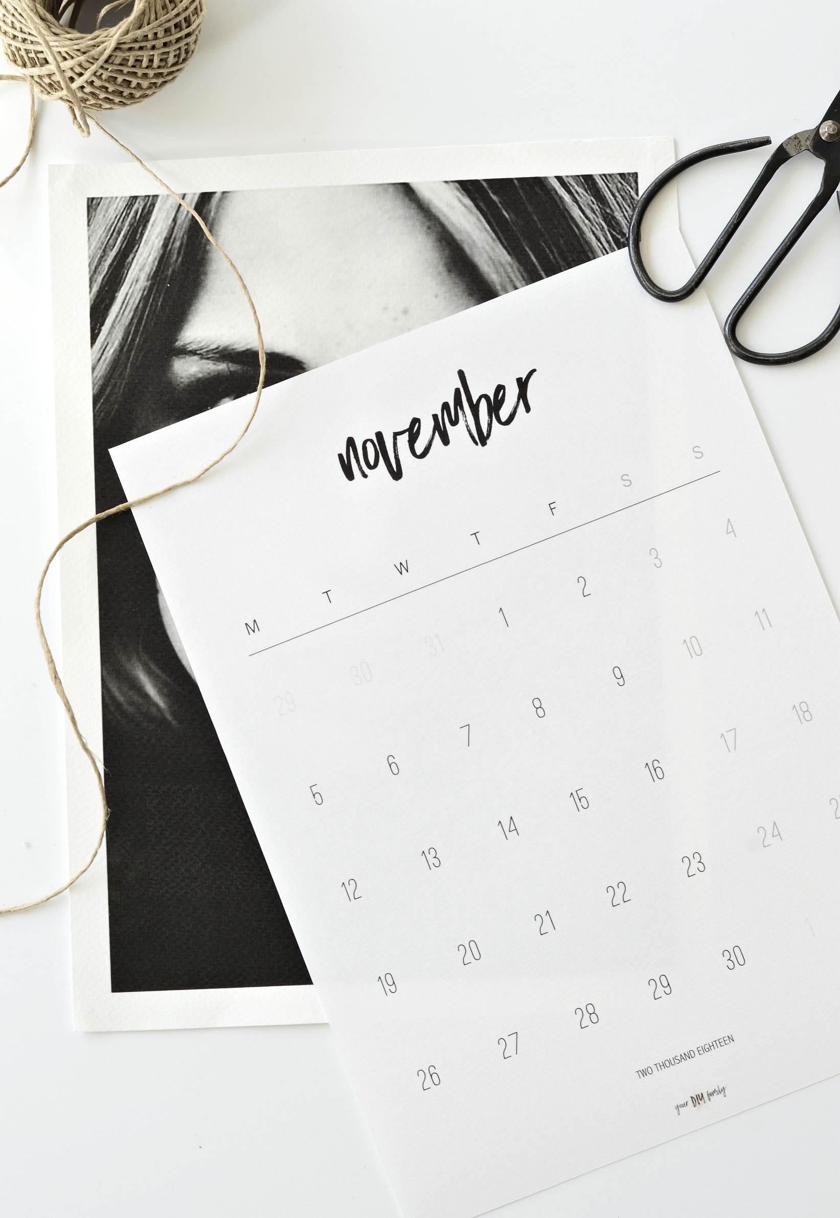 Free Printable November 2018 Calendar DIY Home Decor Your DIY 