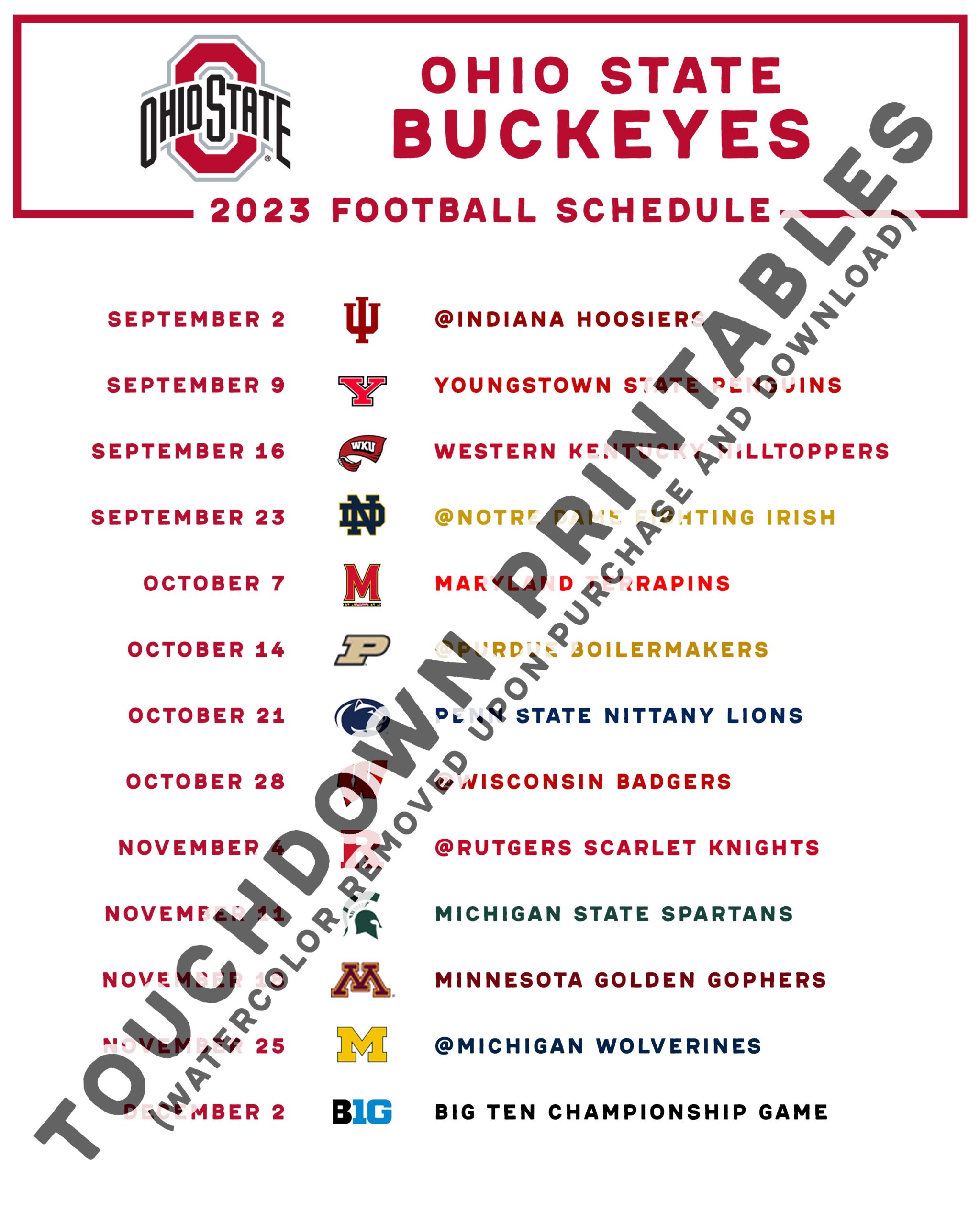 Free Printable Ohio State Football Schedule Download Free Printable Ohio State Football Schedule Png Images Free Worksheets On Clipart Library