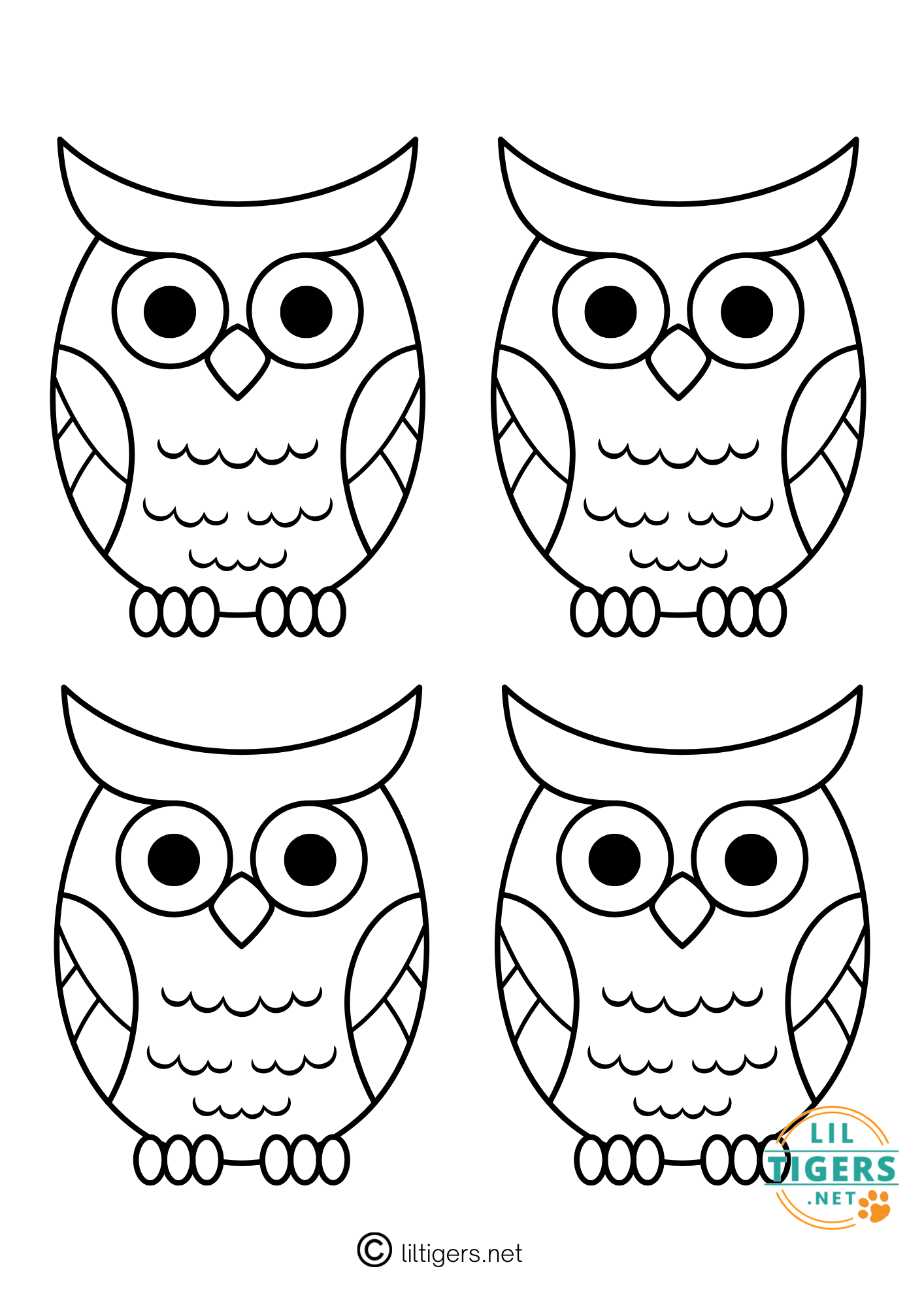 free owl printable template