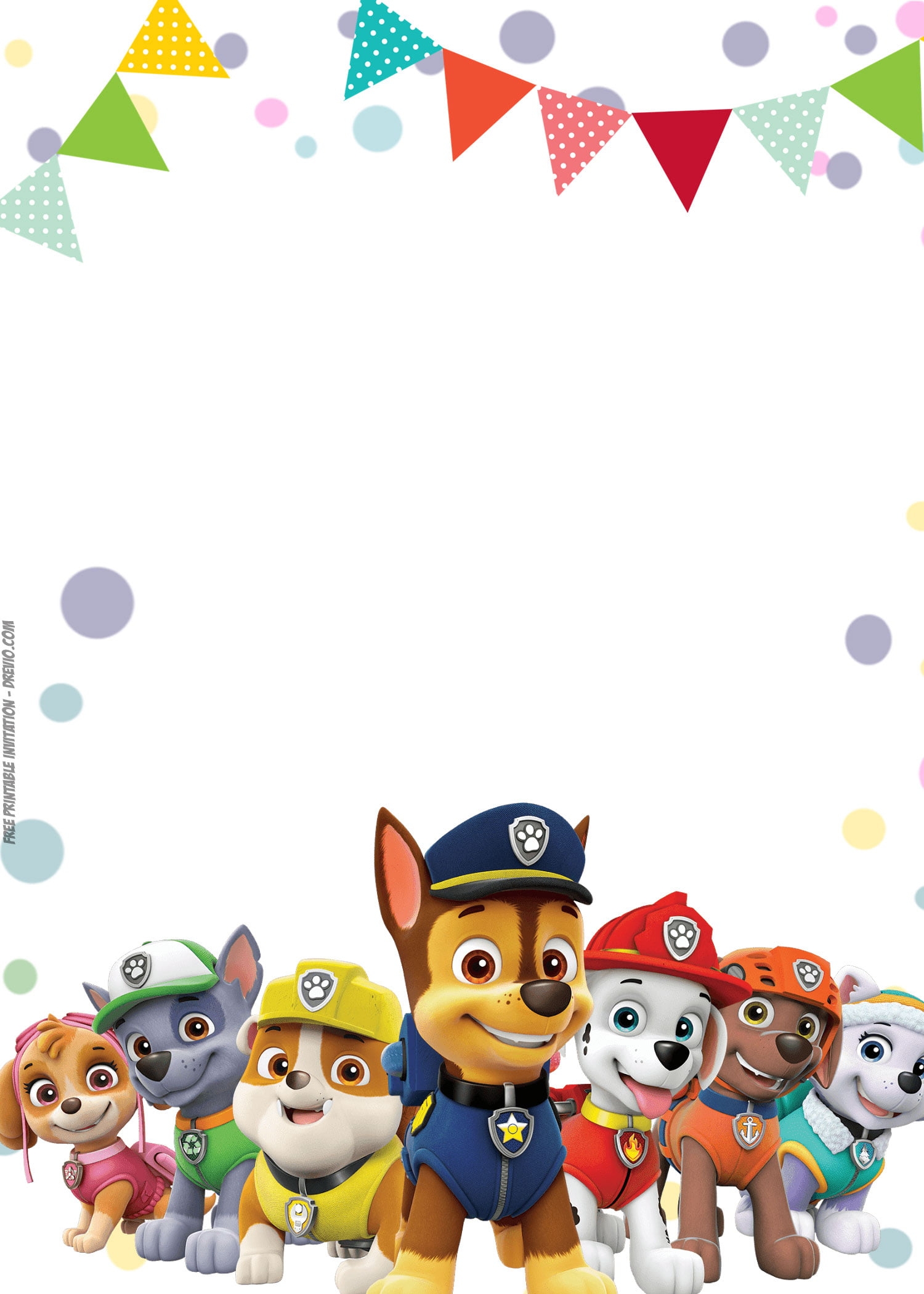 FREE Printable Paw Patrol Baby Shower And Birthday Invitation 