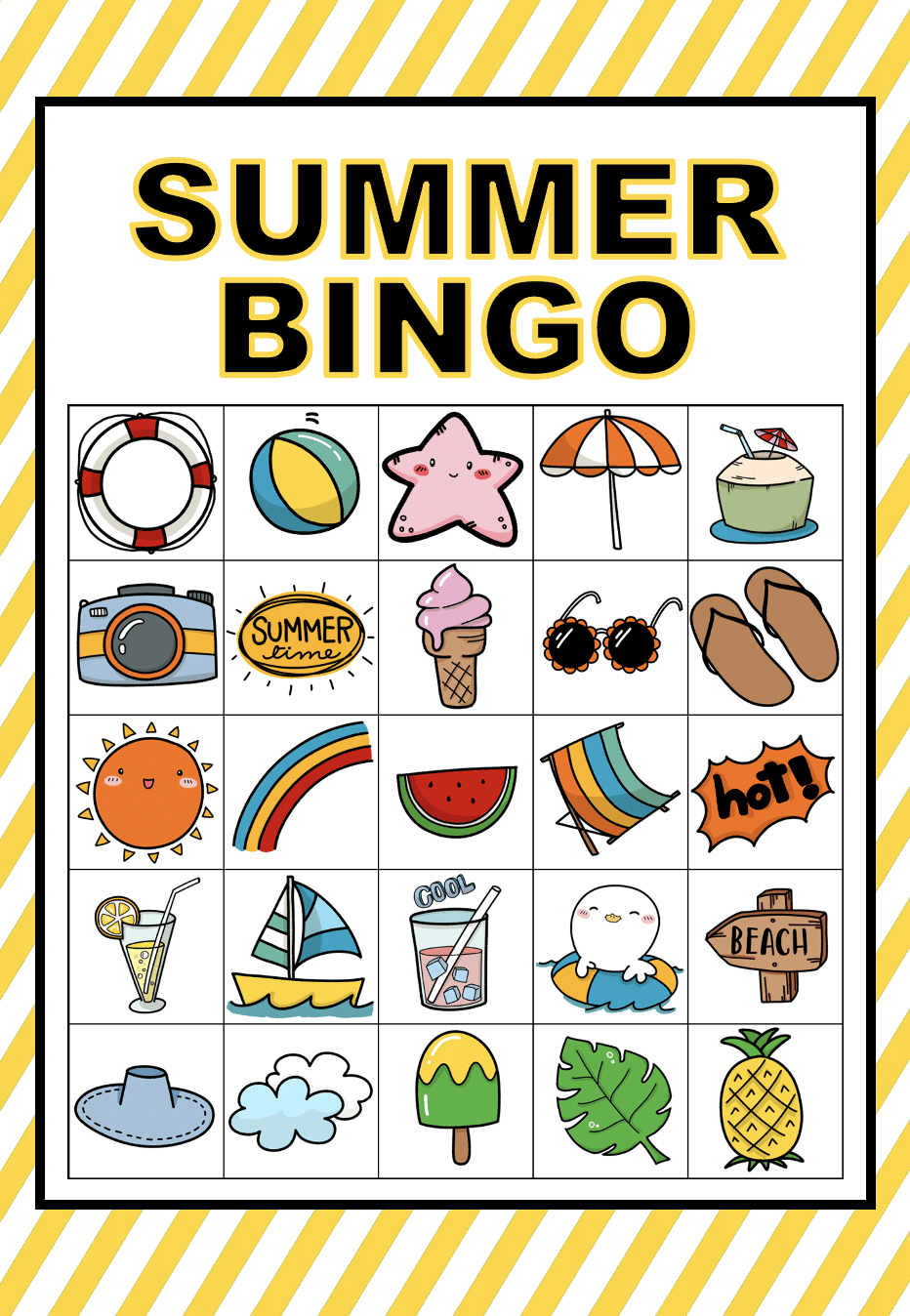 Free Printable Picture Bingo Cards Summer Edition We Made This Free Printable Picture Bingo Cards Summer Edition We Made This