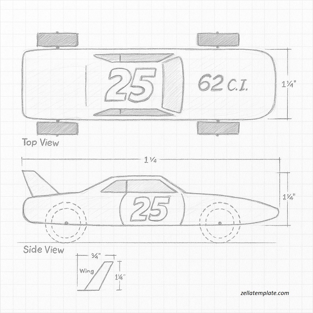 pinewood derby car templates printable