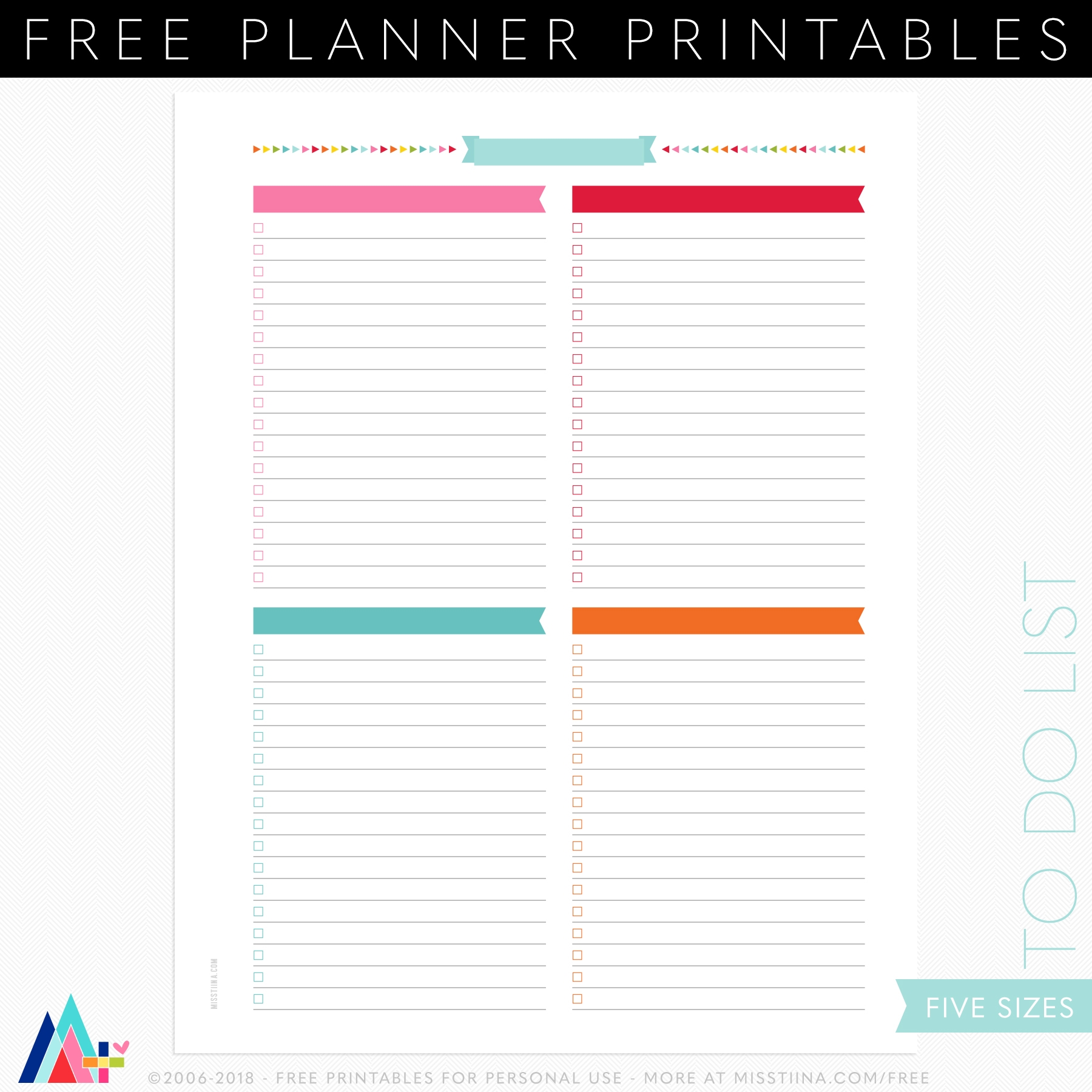 FREE PRINTABLE PLANNER PAGES Miss Tiina Tina Raparanta